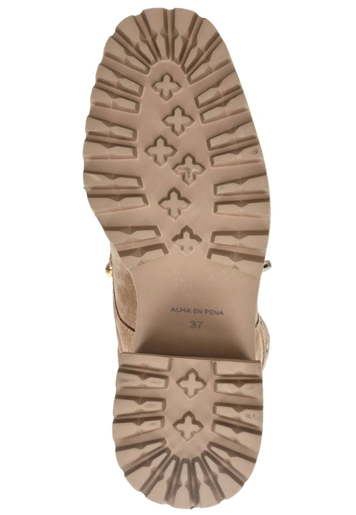 ALMA EN PENA Stiefelette Veloursleder Hellbeige
