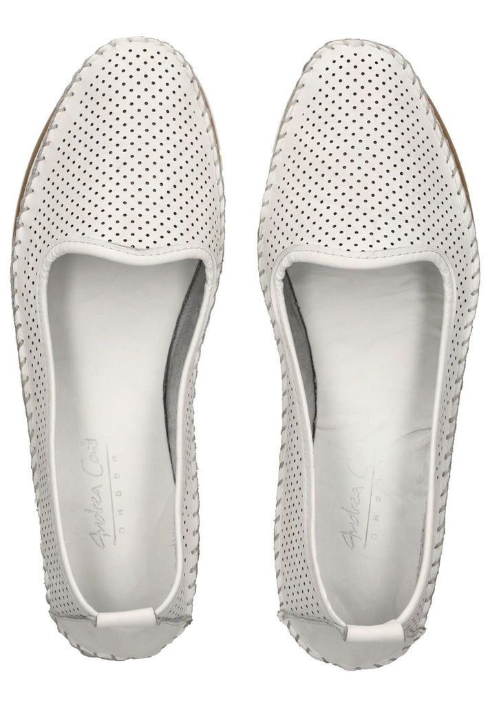 Andrea Conti Ballerinas Leder Weiß