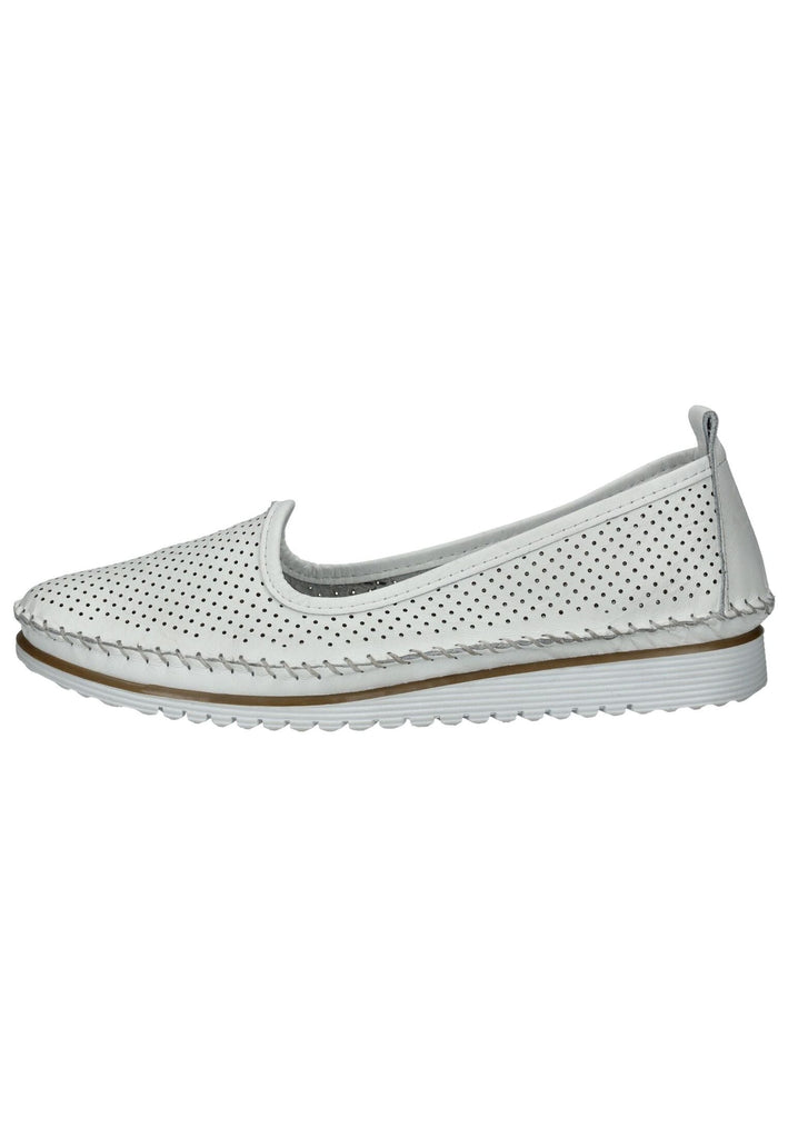 Andrea Conti Ballerinas Leder Weiß