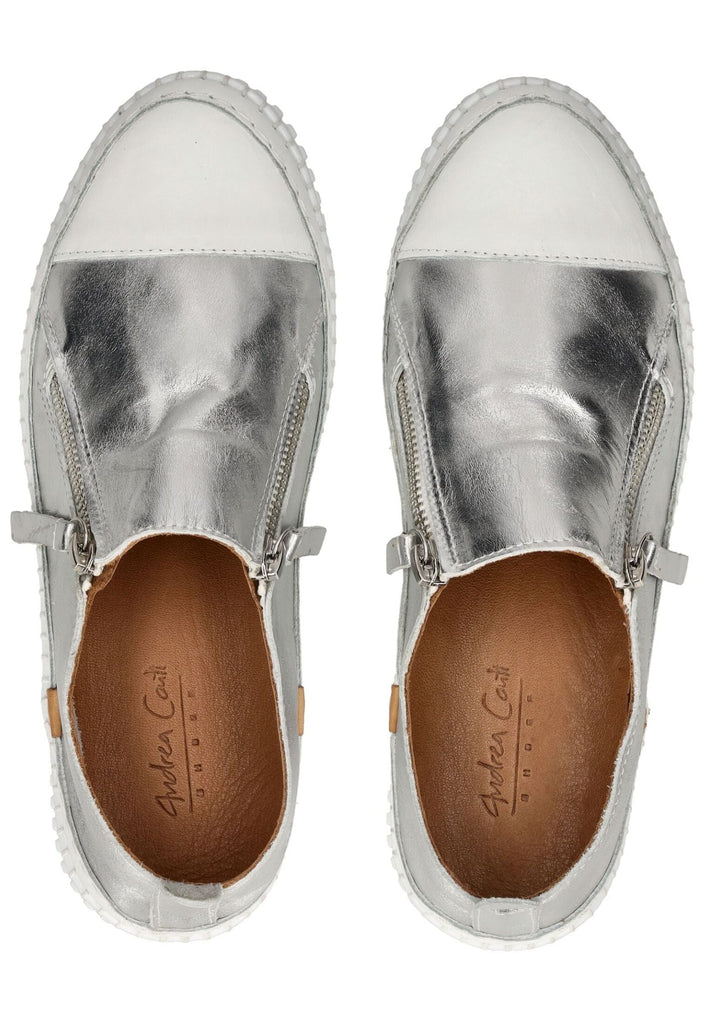 Andrea Conti Halbschuhe Leder Silber