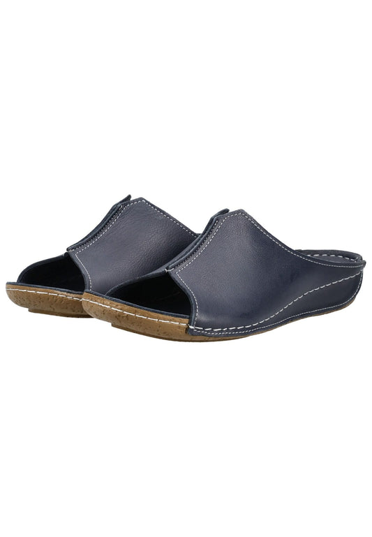 Andrea Conti Pantoletten Leder Blau