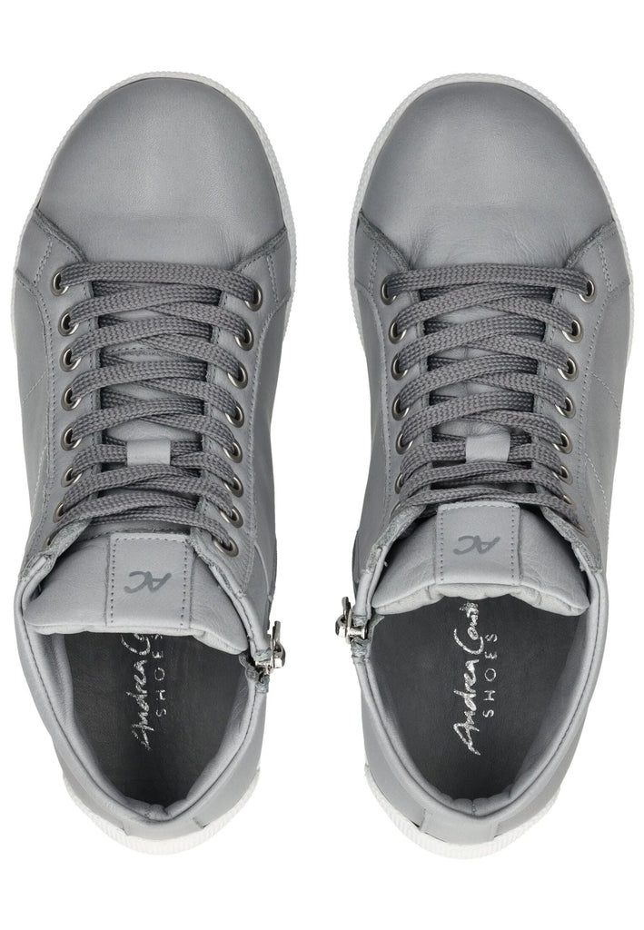 Andrea Conti Sneaker Glattleder Hellgrau
