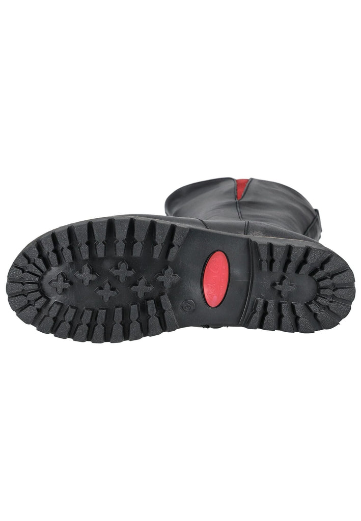 Andrea Conti Stiefel Leder Schwarz/Rot