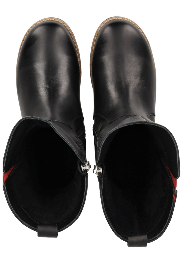 Andrea Conti Stiefel Leder Schwarz/Rot