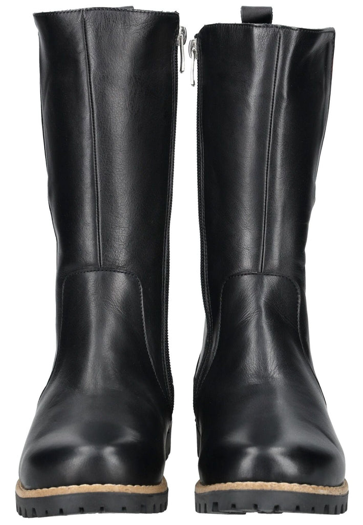 Andrea Conti Stiefel Leder Schwarz/Rot