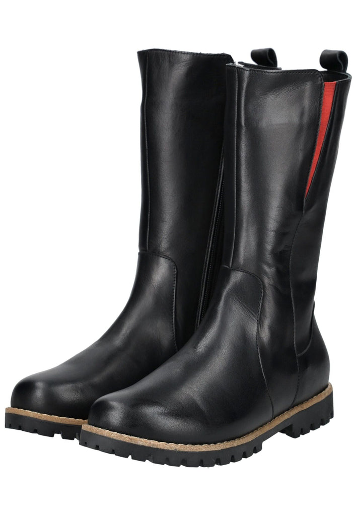 Andrea Conti Stiefel Leder Schwarz/Rot