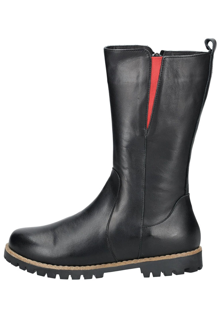 Andrea Conti Stiefel Leder Schwarz/Rot