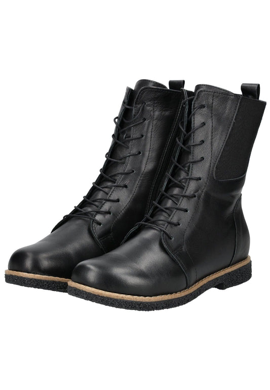 Andrea Conti Stiefel Leder Schwarz/Schwarz