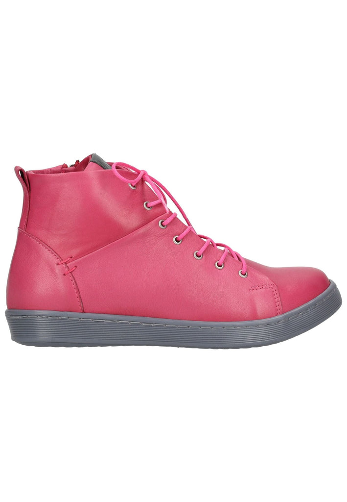 Andrea Conti Stiefelette Leder Pink
