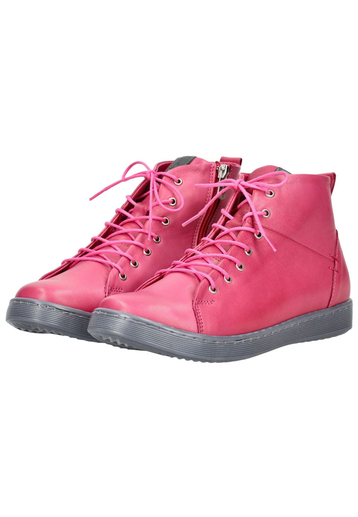 Andrea Conti Stiefelette Leder Pink