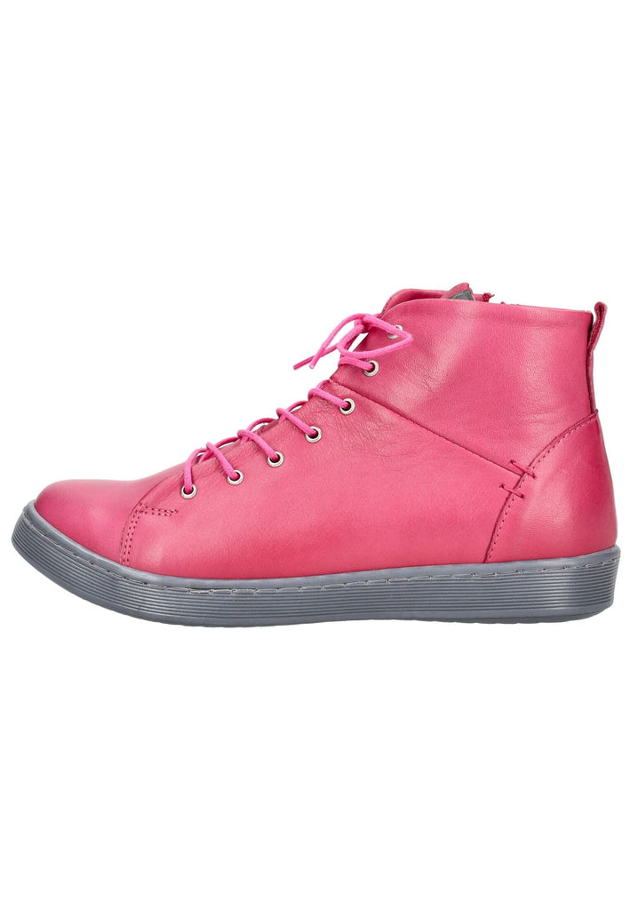 Andrea Conti Stiefelette Leder Pink