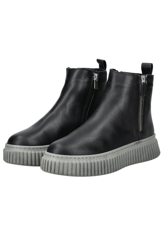 Andrea Conti Stiefelette Leder Schwarz/Grau