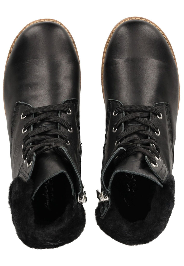 Andrea Conti Stiefelette Leder/Textil Schwarz/Silber Warmfutter