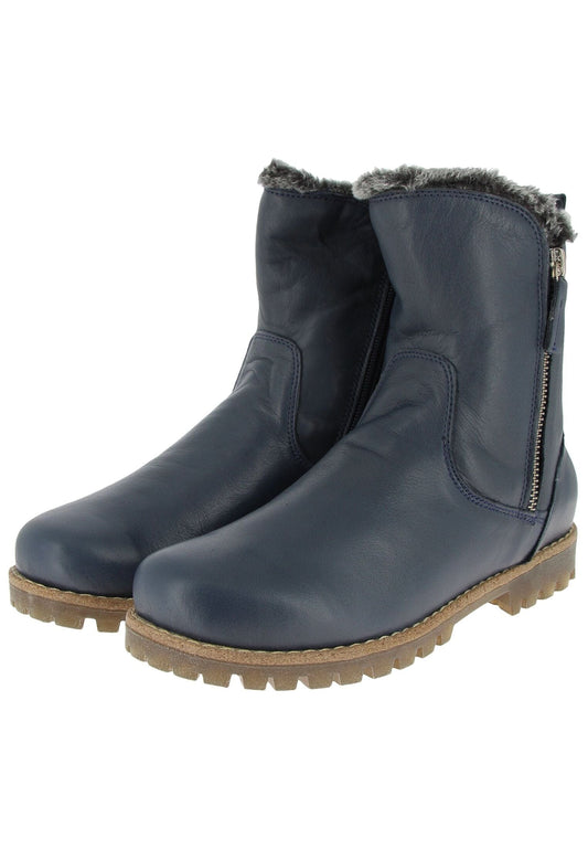 Andrea Conti Stiefelette Lederimitat Dunkelblau Warmfutter