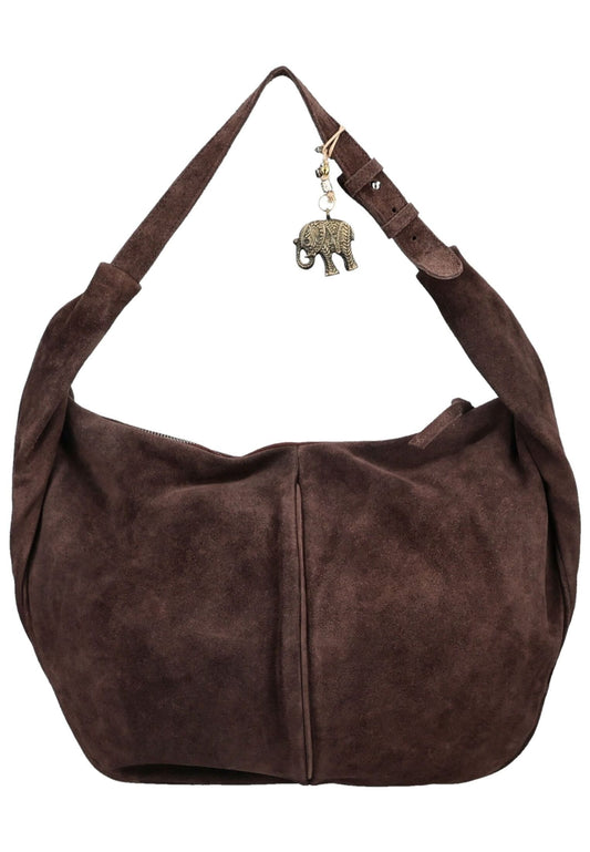 ANOKHI Taschen Veloursleder Dunkelbraun