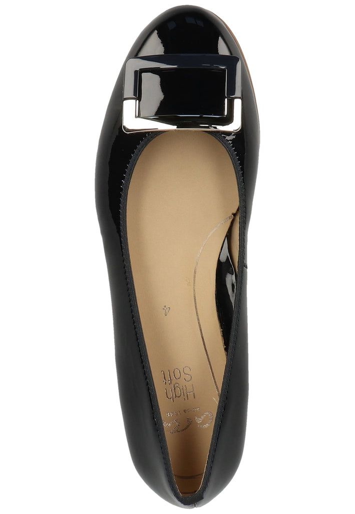 ara Ballerinas Leder Blau Lack