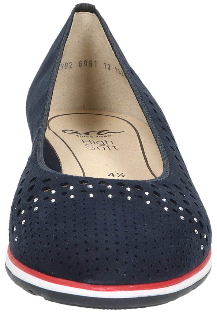 ara Ballerinas Leder Dunkelblau