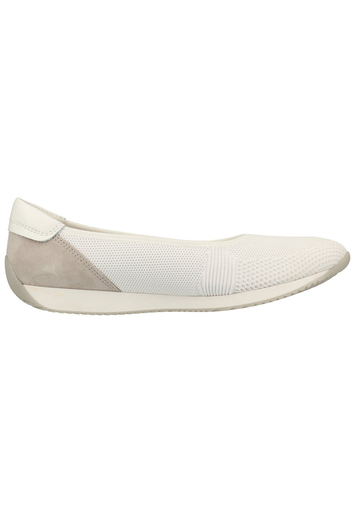 ara Ballerinas Leder/Textil Weiß