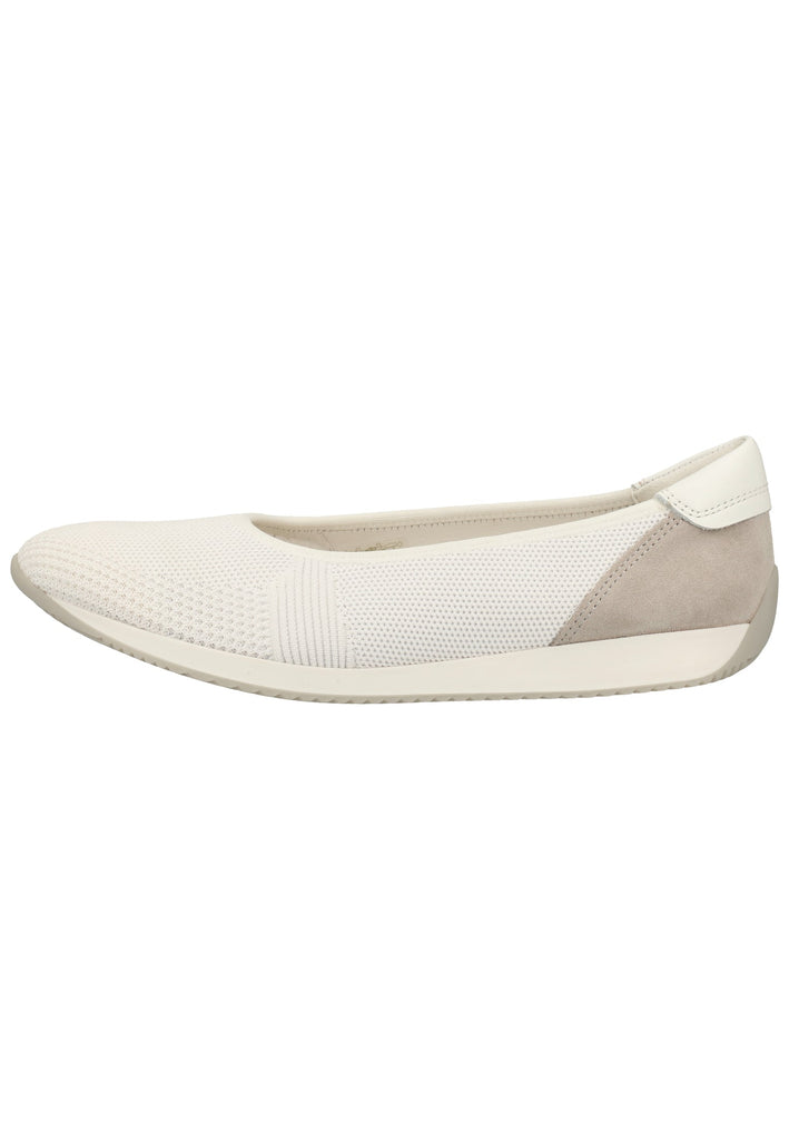 ara Ballerinas Leder/Textil Weiß