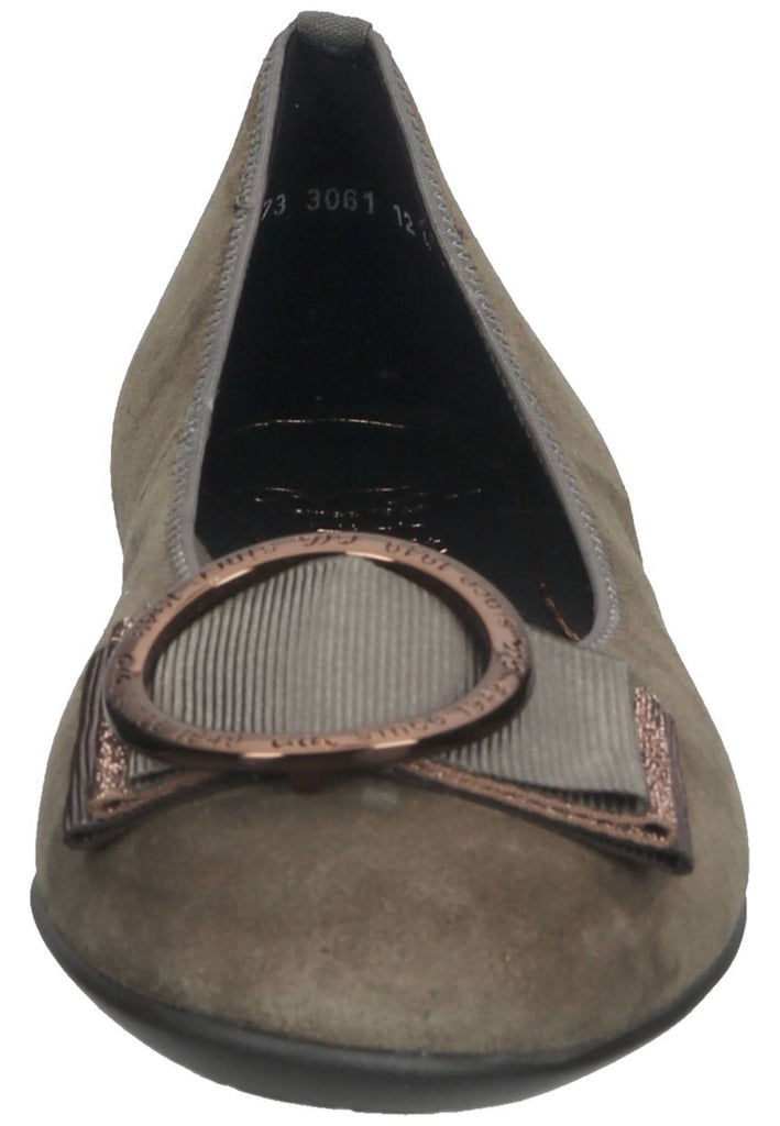 ara Ballerinas Veloursleder Dunkelgrün