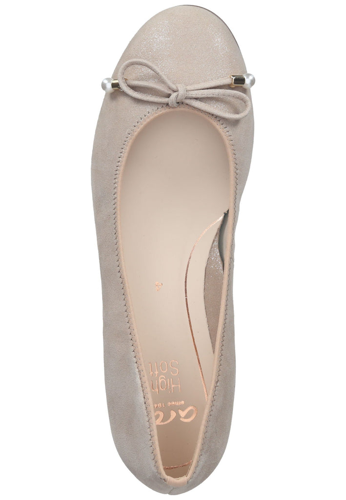 ara Ballerinas Veloursleder Sand