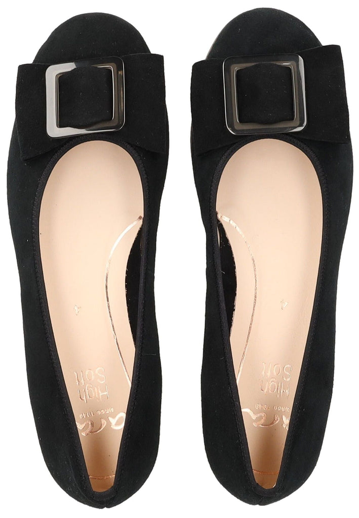 ara Ballerinas Veloursleder Schwarz