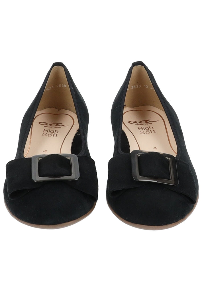 ara Ballerinas Veloursleder Schwarz