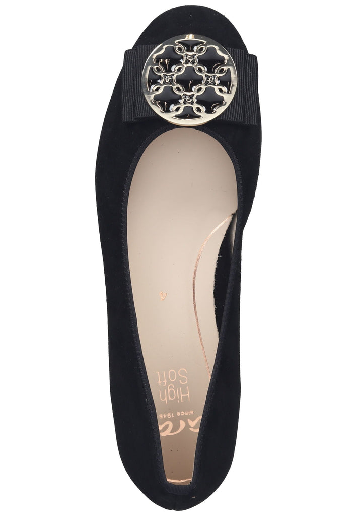 ara Ballerinas Veloursleder Schwarz