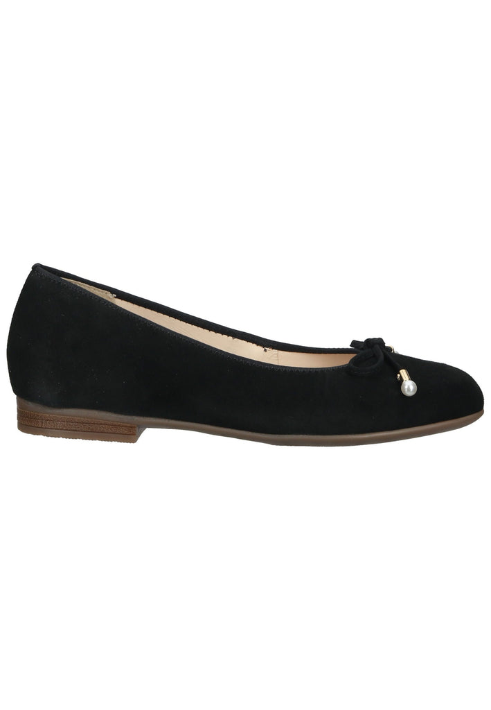 ara Ballerinas Veloursleder Schwarz