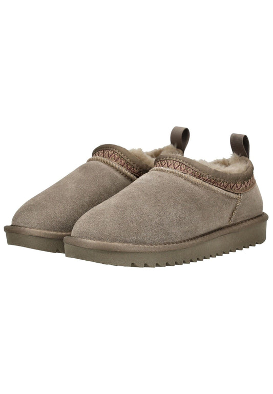ara Hausschuhe Veloursleder Taupe Warmfutter