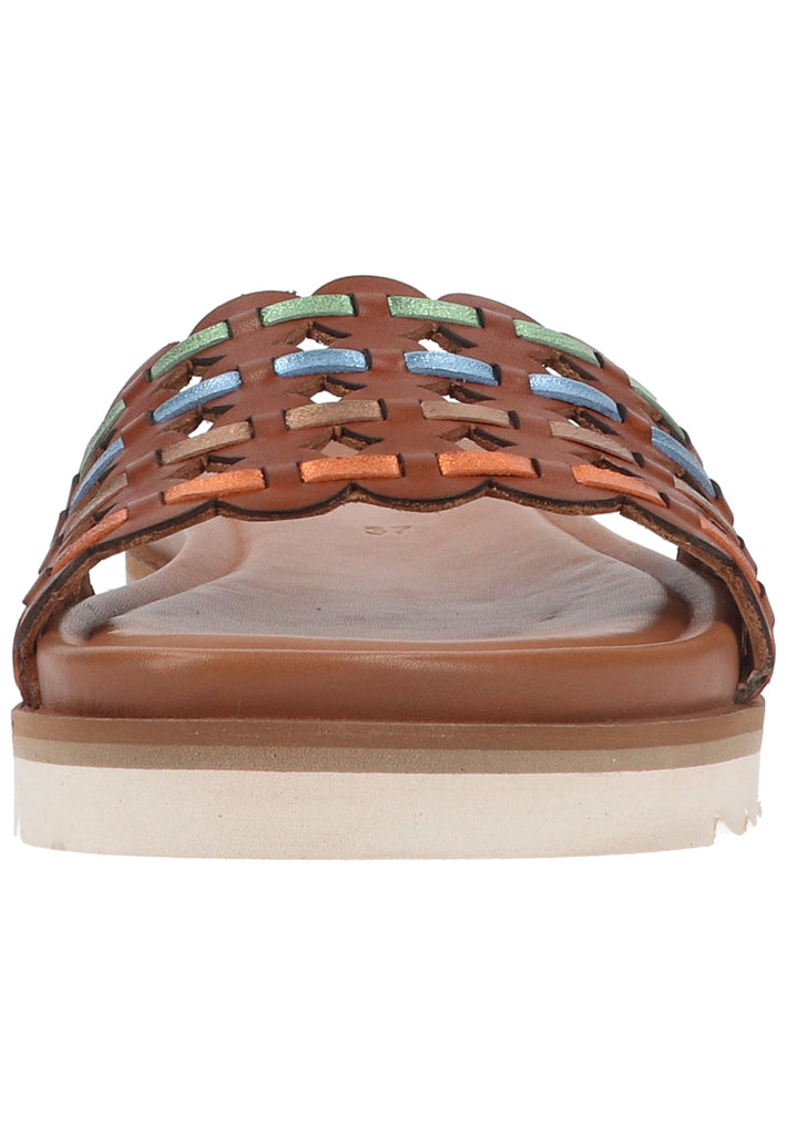 ara Pantoletten Glattleder Cognac