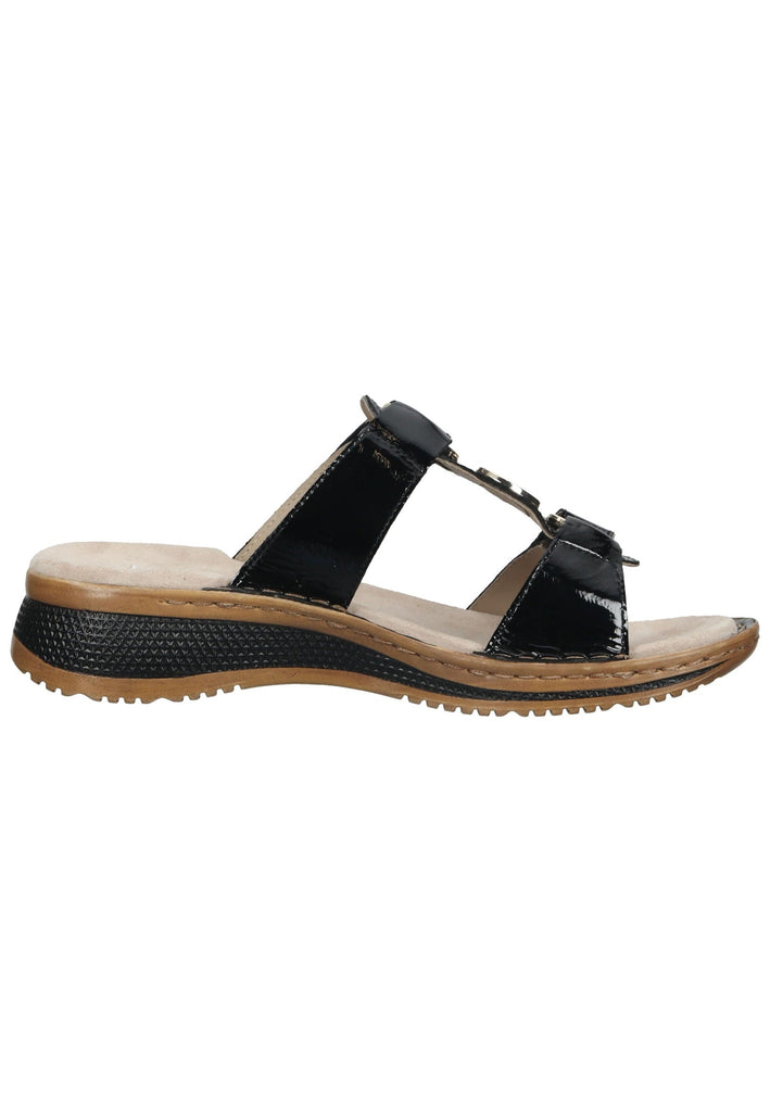 ara Pantoletten Glattleder Schwarz