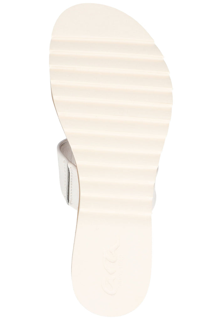 ara Pantoletten Glattleder Weiß