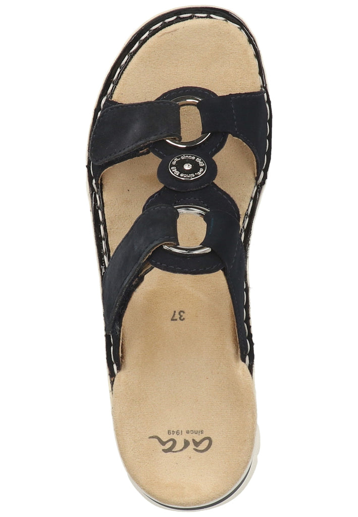 ara Pantoletten Leder Blau