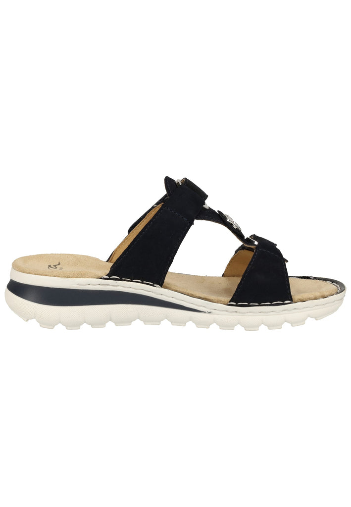 ara Pantoletten Leder Blau