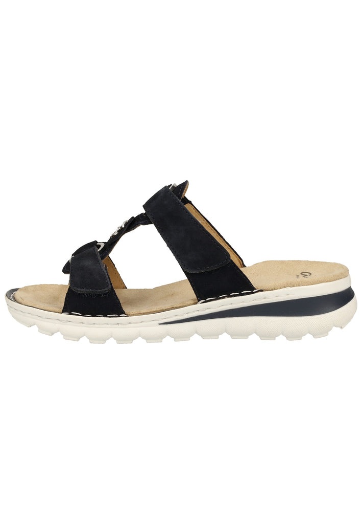 ara Pantoletten Leder Blau