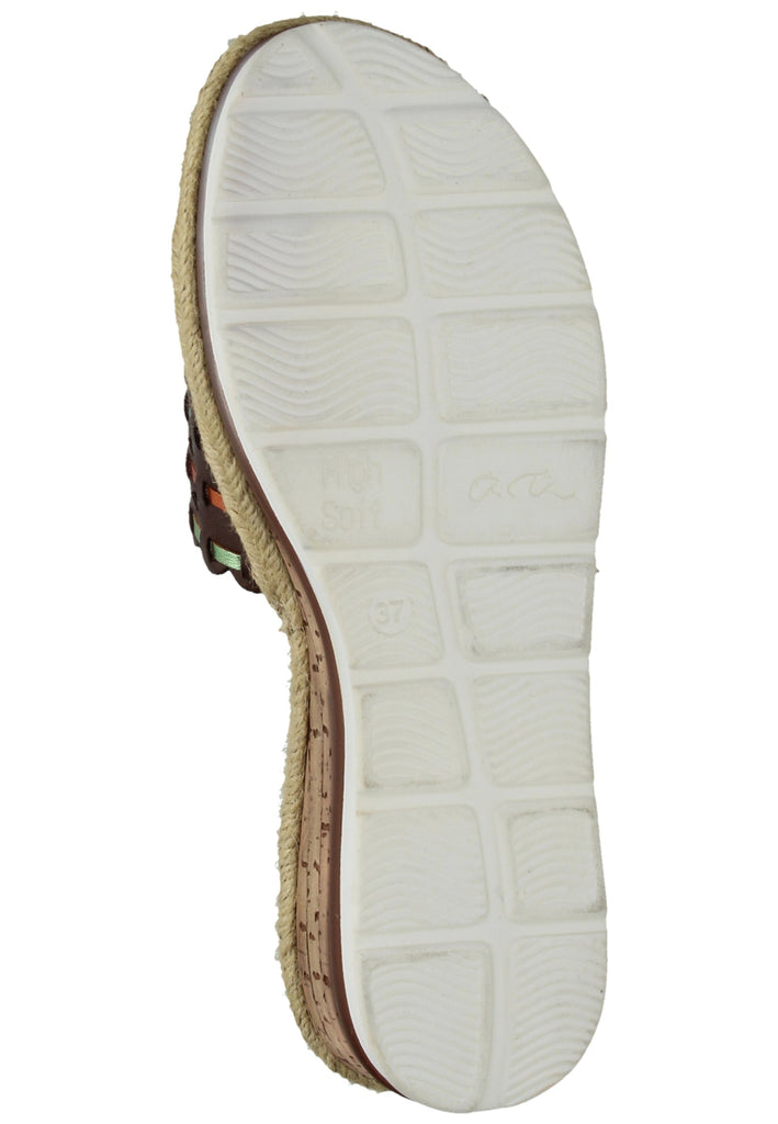 ara Pantoletten Leder Dunkelbraun