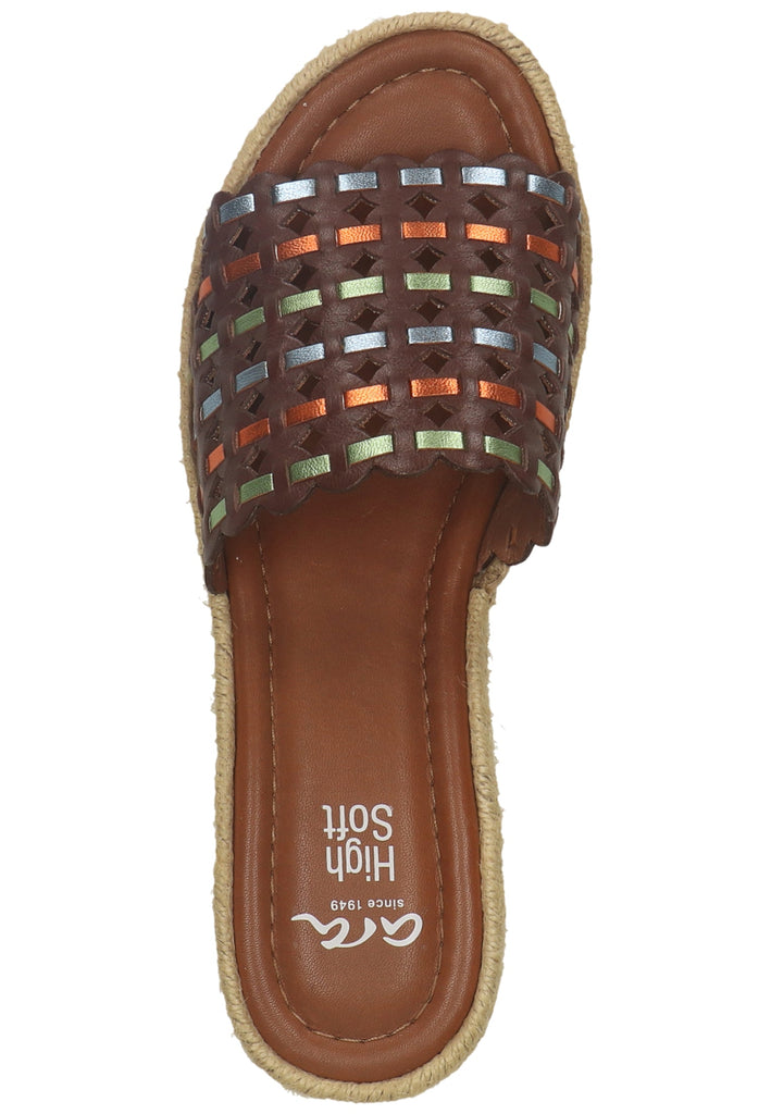 ara Pantoletten Leder Dunkelbraun