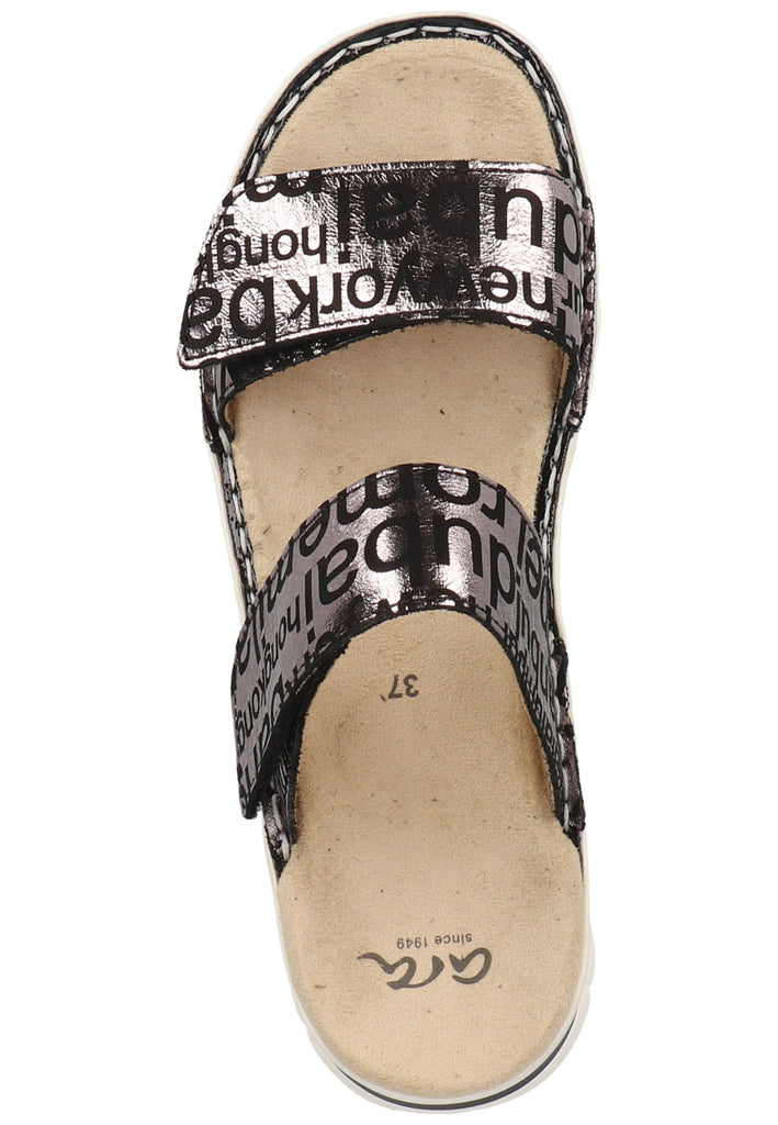 ara Pantoletten Leder Schwarz