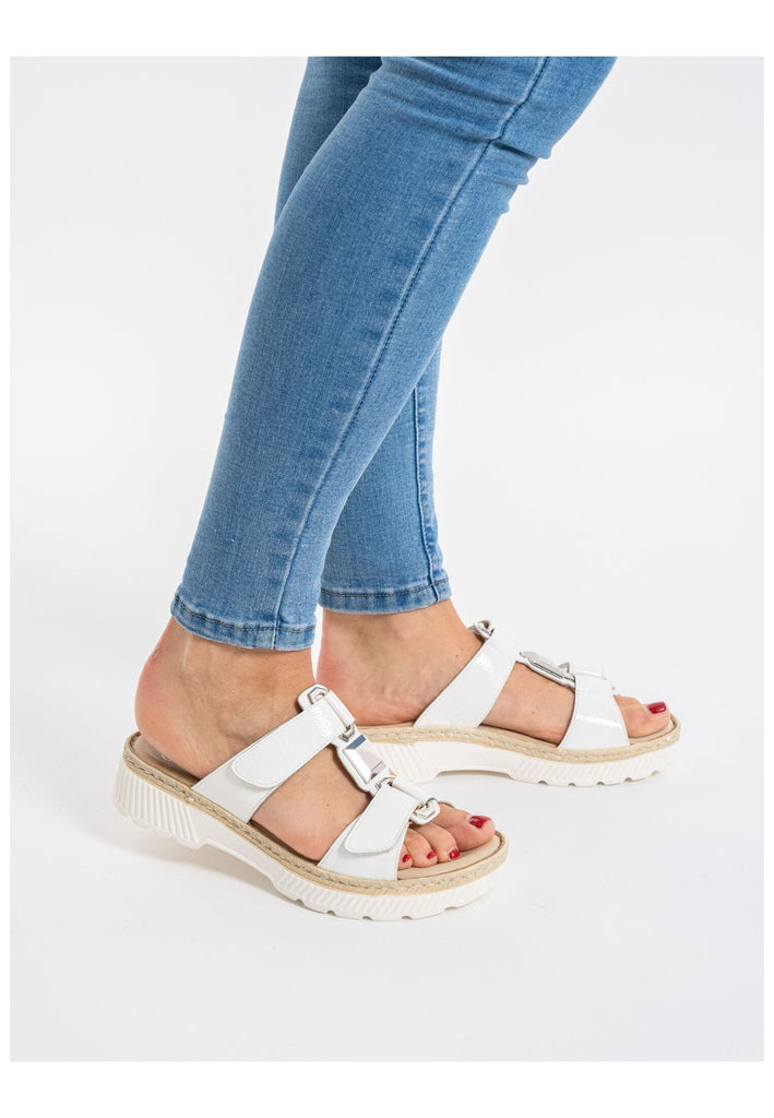 ara Pantoletten Leder Weiß