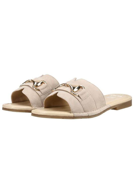ara Pantoletten Lederimitat Beige