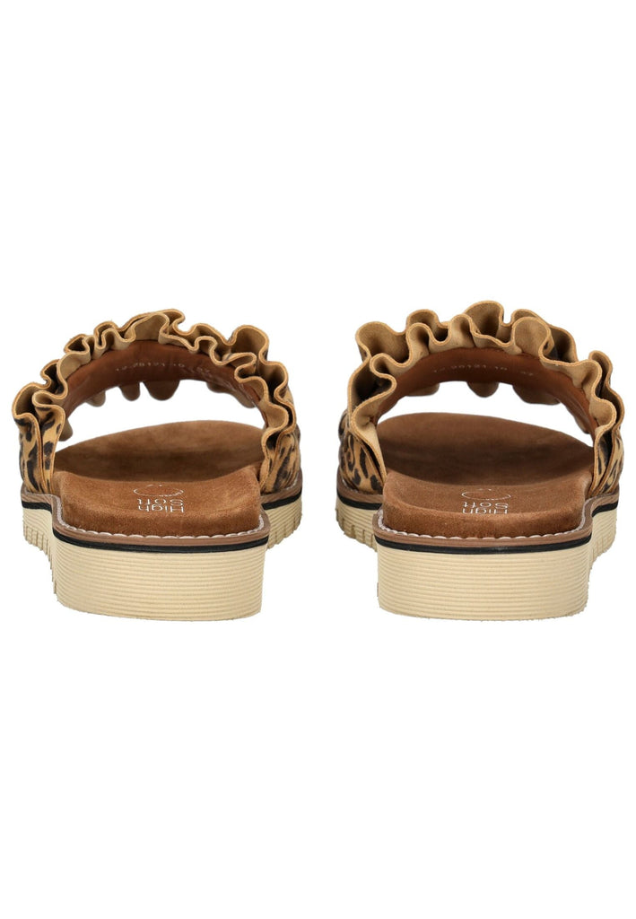 ara Pantoletten Lederimitat Beige/Braun