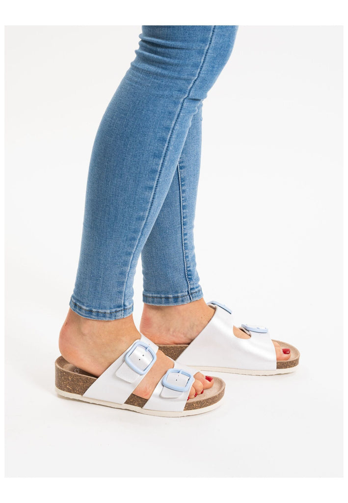 ara Pantoletten Lederimitat Grau