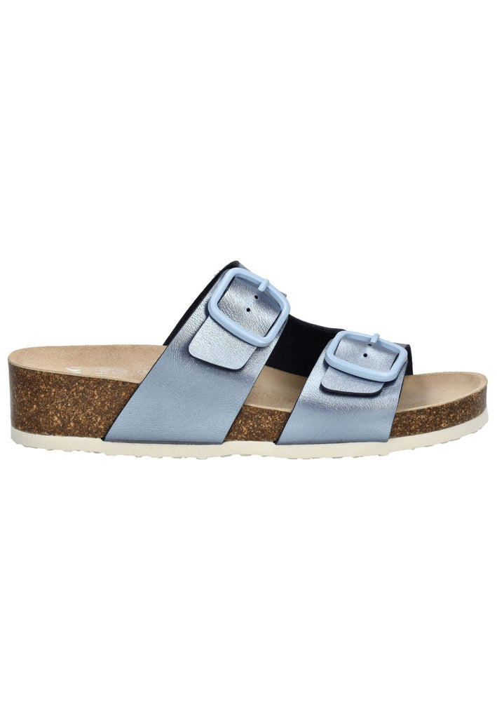 ara Pantoletten Lederimitat Hellblau