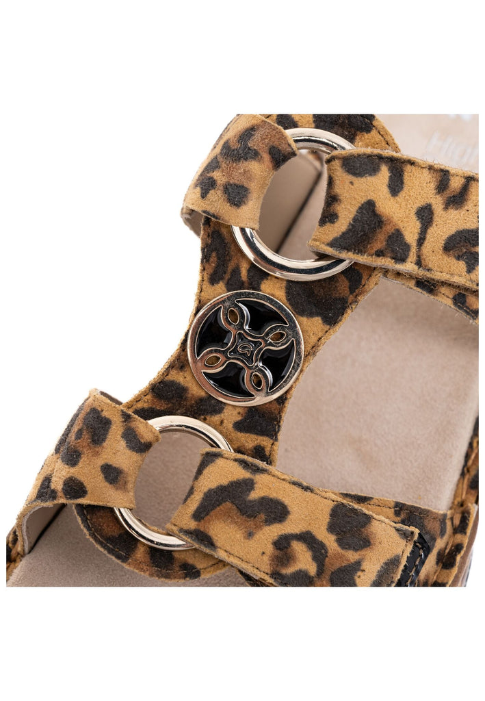ara Pantoletten Lederimitat Leopard
