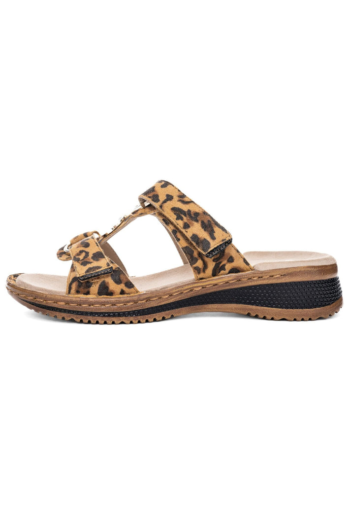 ara Pantoletten Lederimitat Leopard