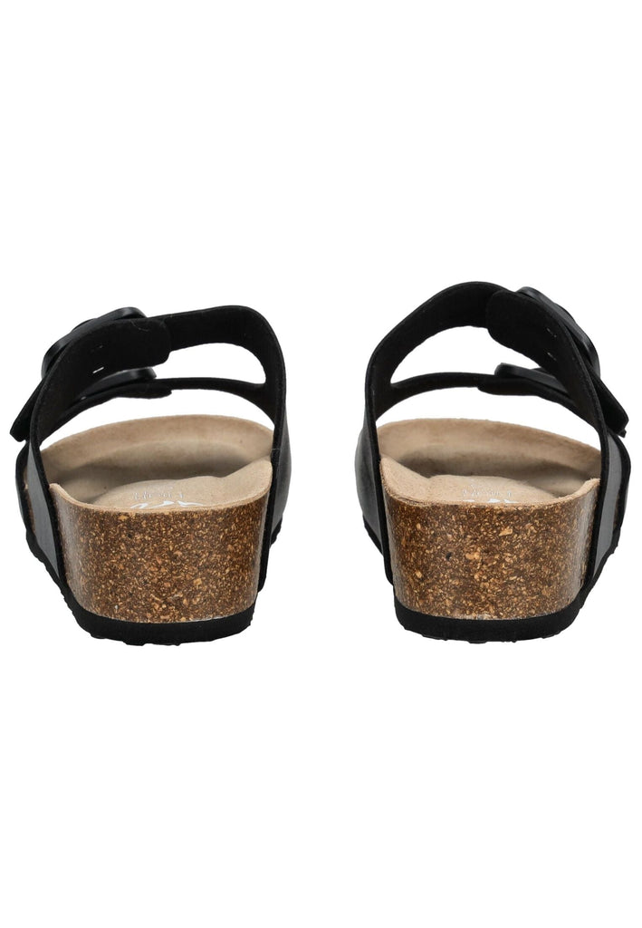 ara Pantoletten Lederimitat Schwarz