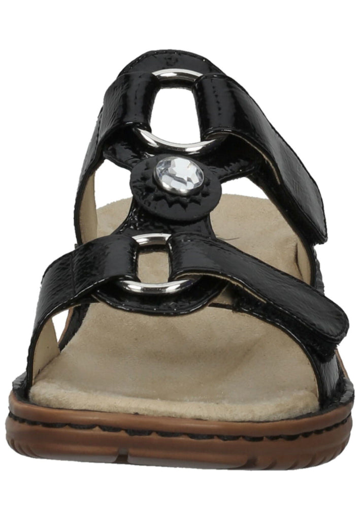 ara Pantoletten Lederimitat Schwarz