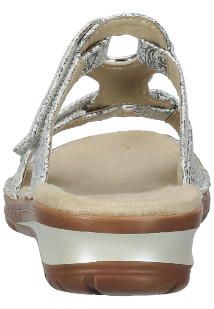 ara Pantoletten Lederimitat Silber