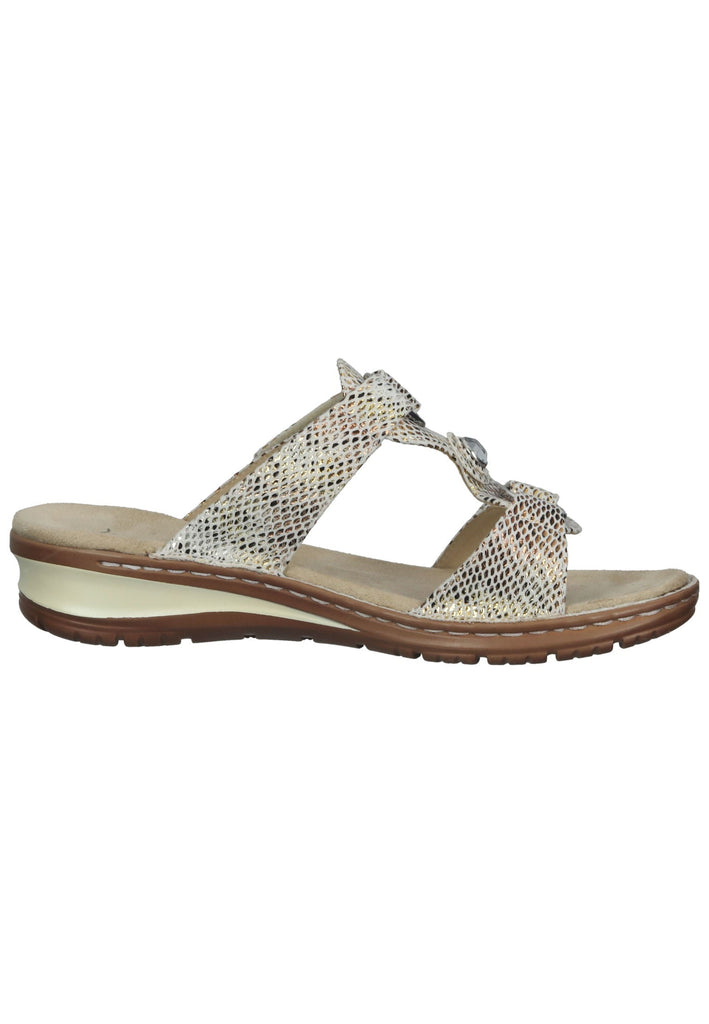 ara Pantoletten Lederimitat Weiß